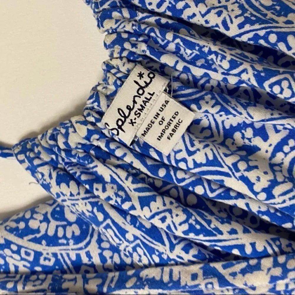 Fun Splendid Blue Print V-Neck Romper Playsuit - Picture 5 of 7